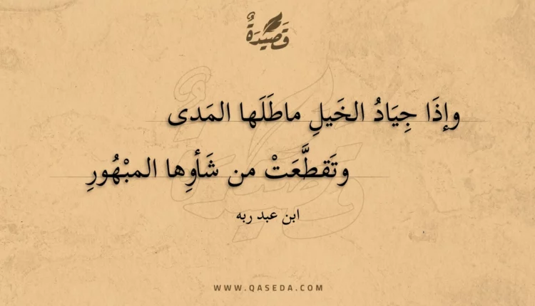 قصيدة وإذا جياد الخيل ماطلها المدى