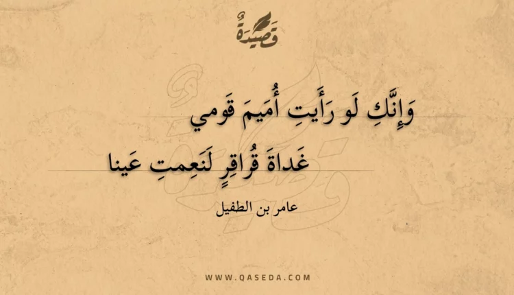 قصيدة وإنك لو رأيت أميم قومي