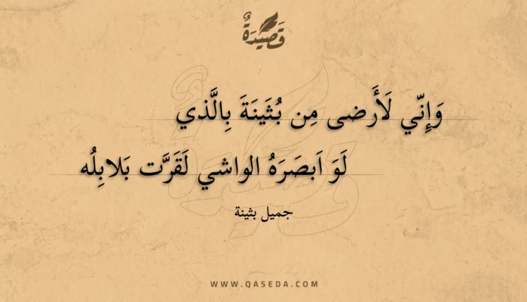 قصيدة وإني لأرضى من بثينة بالذي