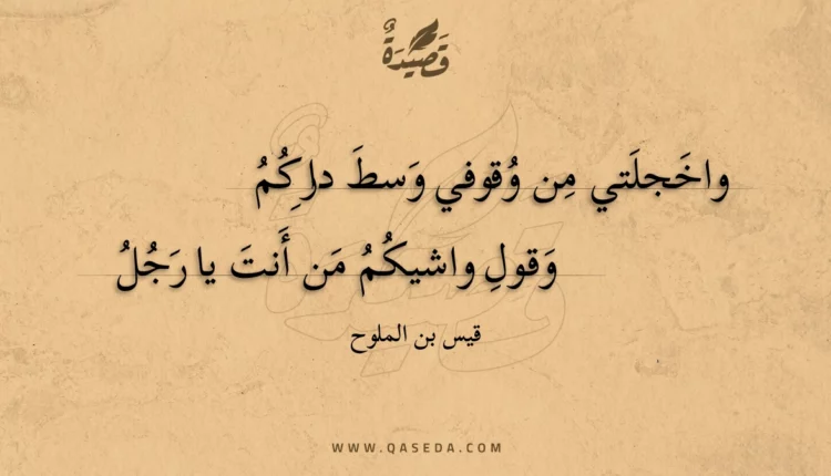 قصيدة واخجلتي من وقوفي وسط داركم