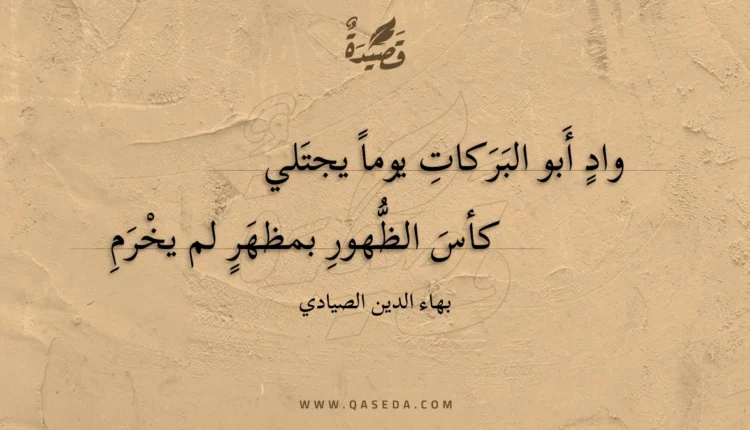 قصيدة واد أبو البركات يوما يجتلي