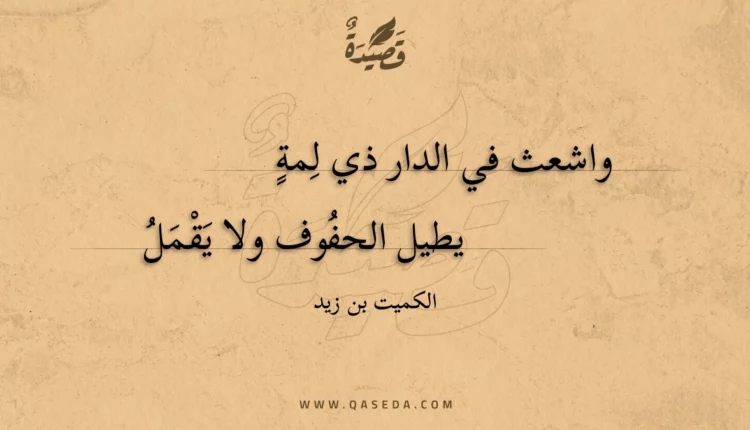 قصيدة واشعث في الدار ذي لمة