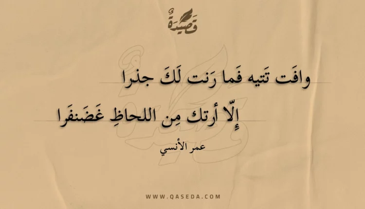 قصيدة وافت تتيه فما رنت لك جذرا