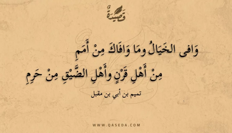 قصيدة وافى الخيال وما وافاك من أمم