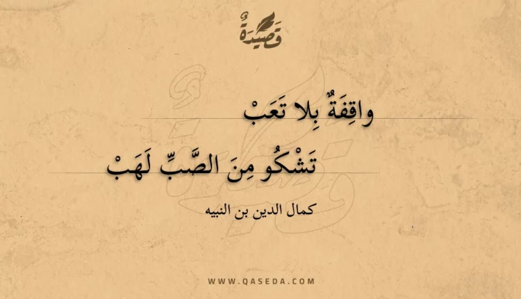 قصيدة واقفة بلا تعب