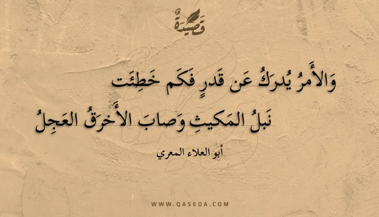قصيدة والأمر يدرك عن قدر فكم خطئت
