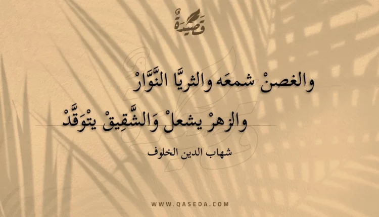قصيدة والغصن شمعه والثريا النوار