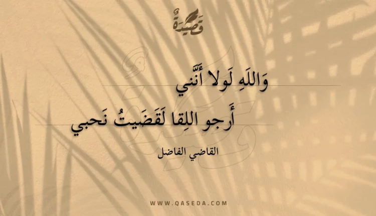 قصيدة والله لولا أنني