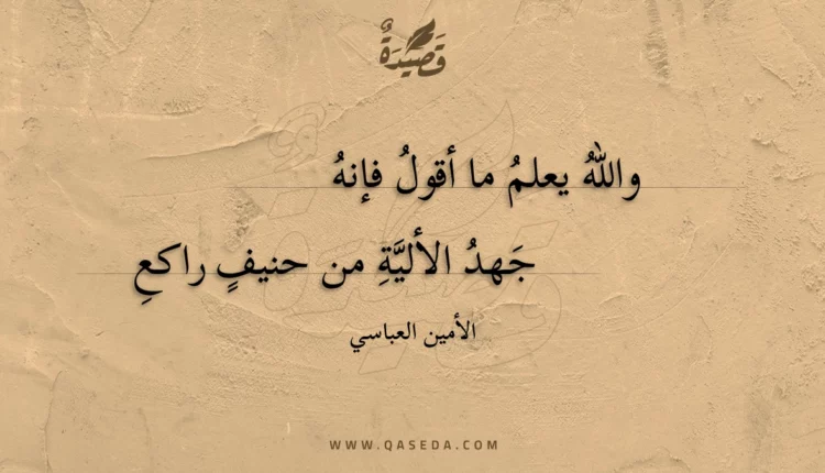 قصيدة والله يعلم ما أقول فإنه