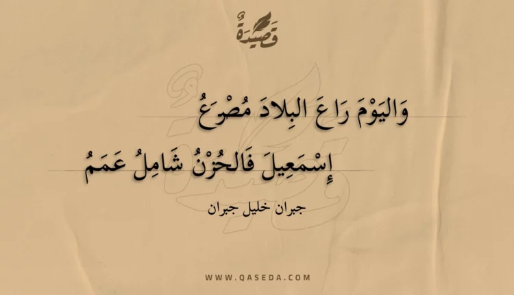 قصيدة واليوم راع البلاد مصرع