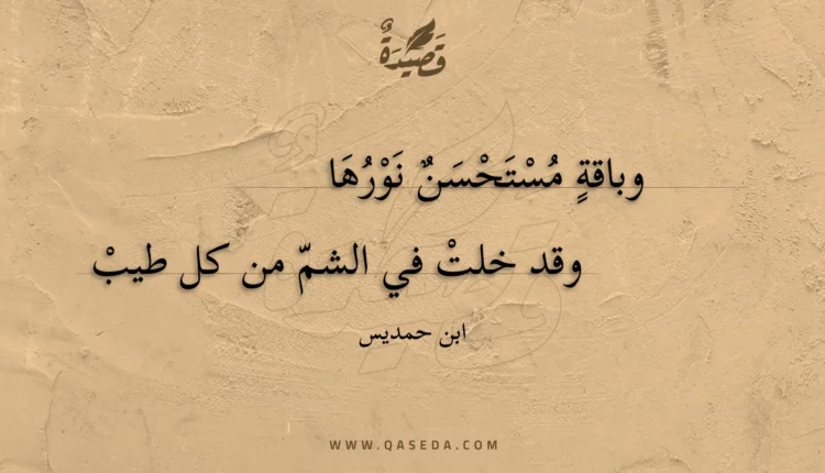 قصيدة وباقة مستحسن نورها