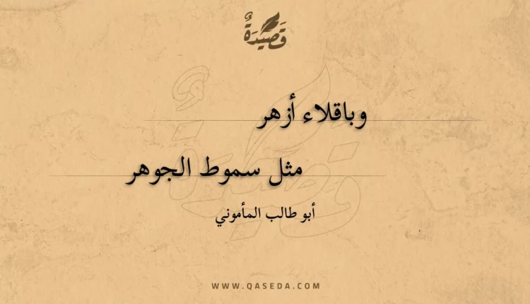 قصيدة وباقلاء أزهر
