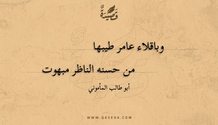 قصيدة وباقلاء عامر طيبها