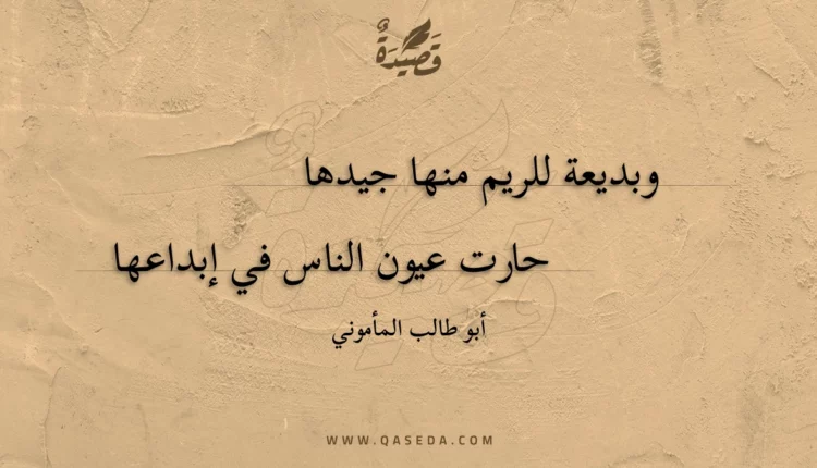 قصيدة وبديعة للريم منها جيدها