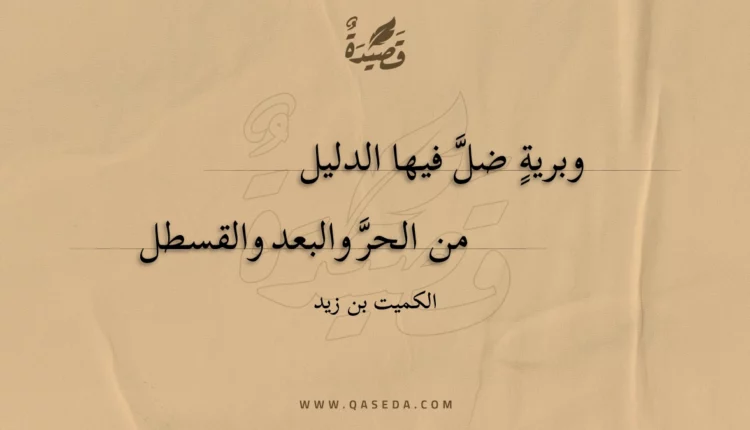 قصيدة وبرية ضل فيها الدليل