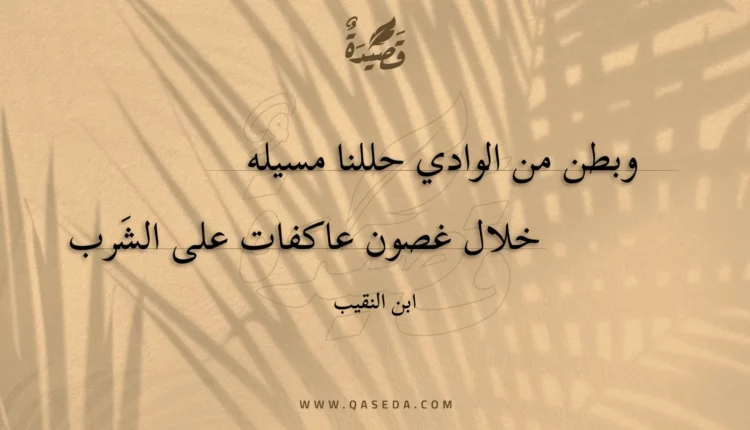 قصيدة وبطن من الوادي حللنا مسيله