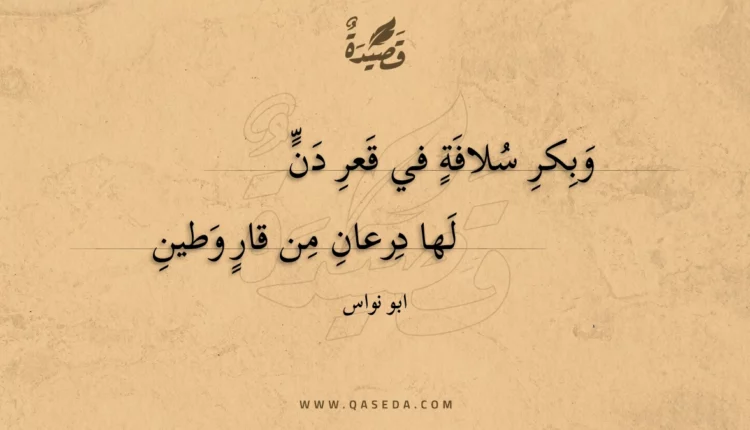 قصيدة وبكر سلافة في قعر دن
