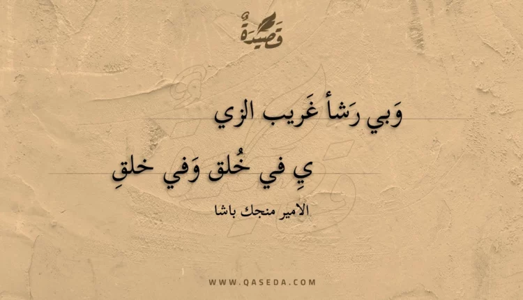 قصيدة وبي رشأ غريب الزي