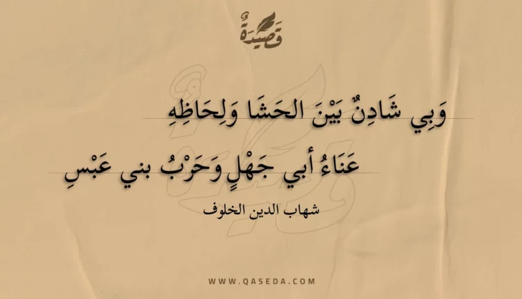قصيدة وبي شادن بين الحشا ولحاظه