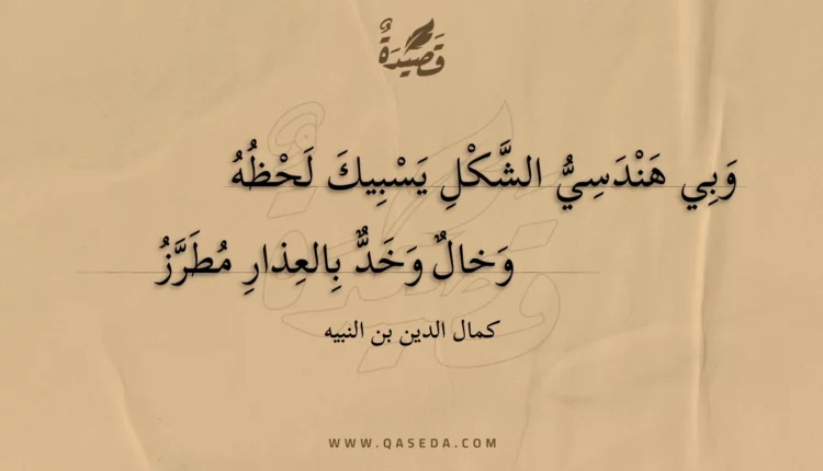قصيدة وبي هندسي الشكل يسبيك لحظه
