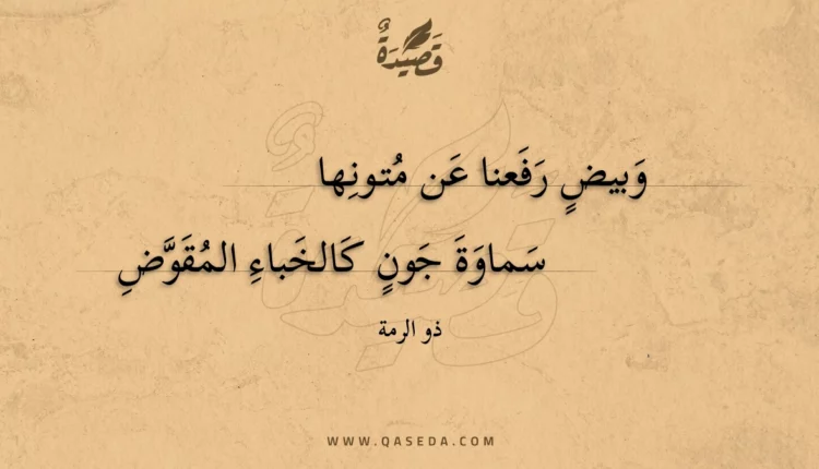 قصيدة وبيض رفعنا عن متونها