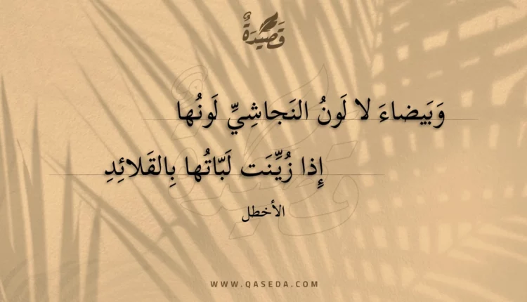 قصيدة وبيضاء لا لون النجاشي لونها