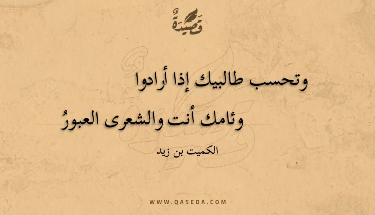 قصيدة وتحسب طالبيك إذا أرادوا