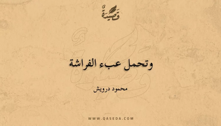 قصيدة وتحمل عبء الفراشة