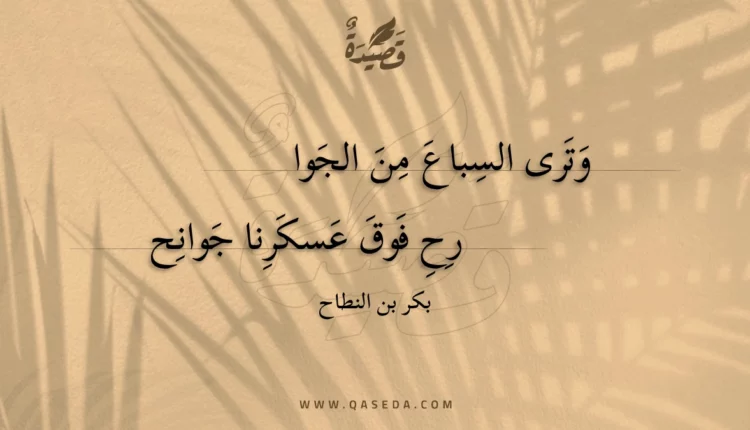 قصيدة وترى السباع من الجوارح
