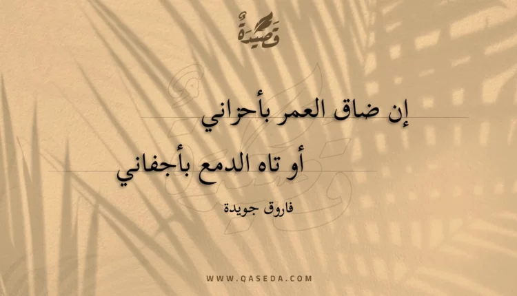 قصيدة وتهدأ الأحزان