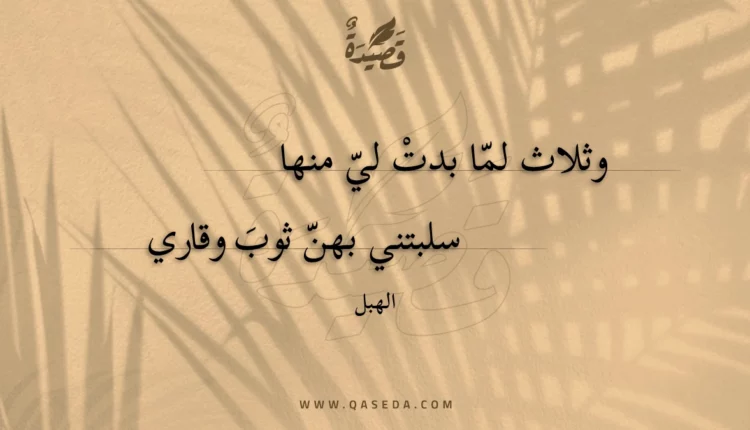 قصيدة وثلاث لما بدت لي منها