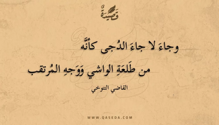 قصيدة وجاء لا جاء الدجى كأنه