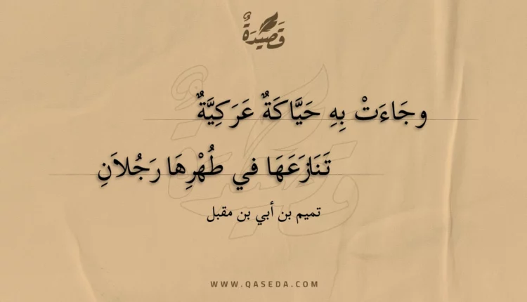 قصيدة وجاءت به حياكة عركية