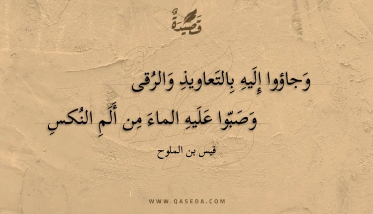 قصيدة وجاؤوا إليه بالتعاويذ والرقى