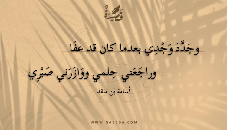 قصيدة وجدد وجدي بعدما كان قد عفا