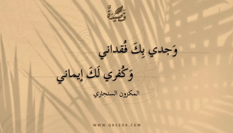 قصيدة وجدي بك فقداني