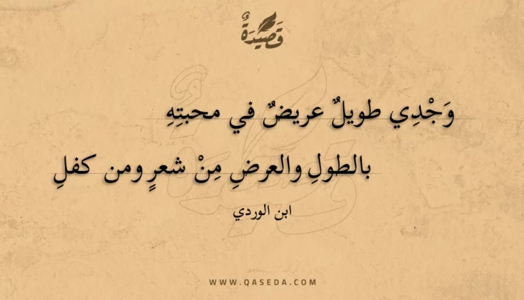 قصيدة وجدي طويل عريض في محبته