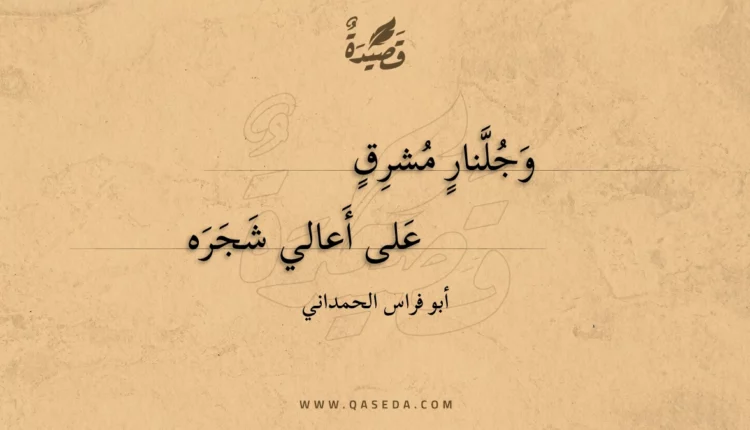 قصيدة وجلنار مشرق