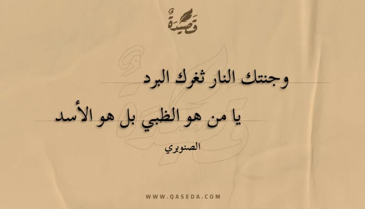 قصيدة وجنتك النار ثغرك البرد