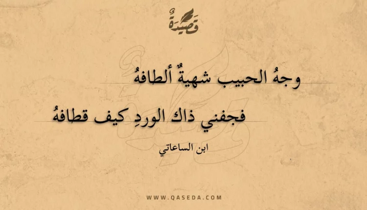 قصيدة وجه الحبيب شهية ألطافه