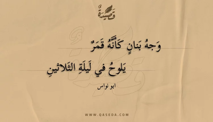 قصيدة وجه بنان كأنه قمر