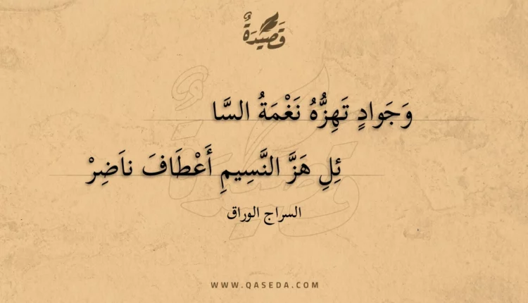 قصيدة وجواد تهزه نغمة السا