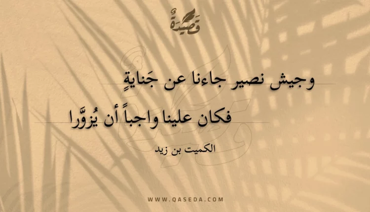 قصيدة وجيش نصير جاءنا عن جناية