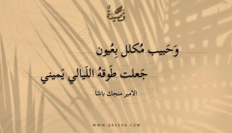 قصيدة وحبيب مكلل بعيون