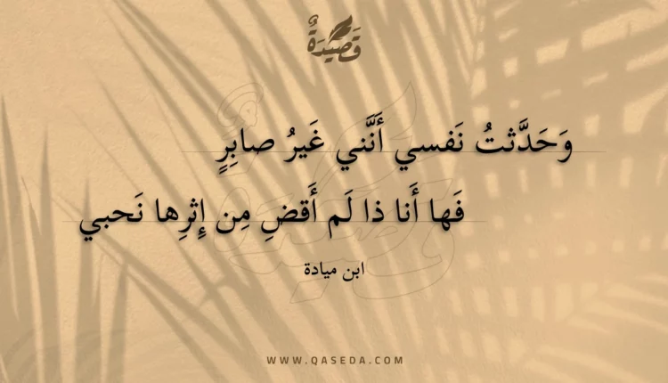 قصيدة وحدثت نفسي أنني غير صابر