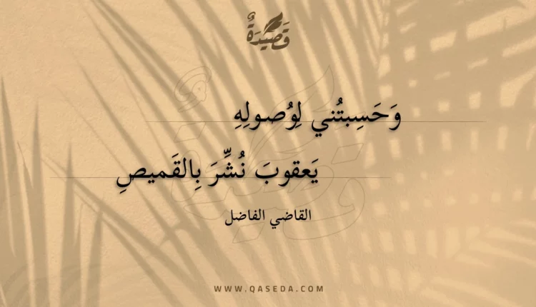 قصيدة وحسبتني لوصوله