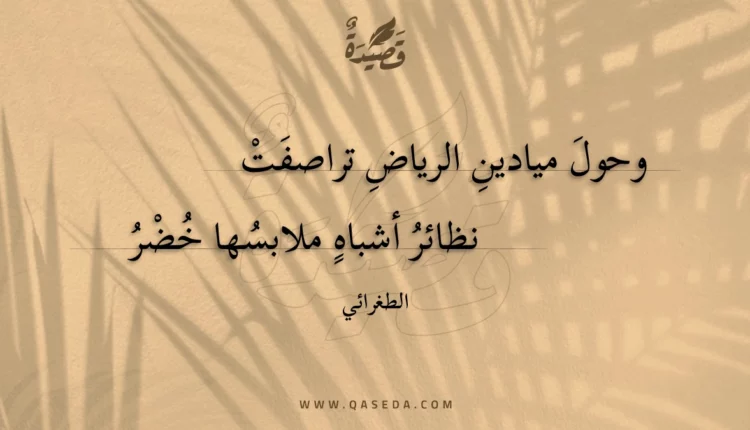 قصيدة وحول ميادين الرياض تراصفت