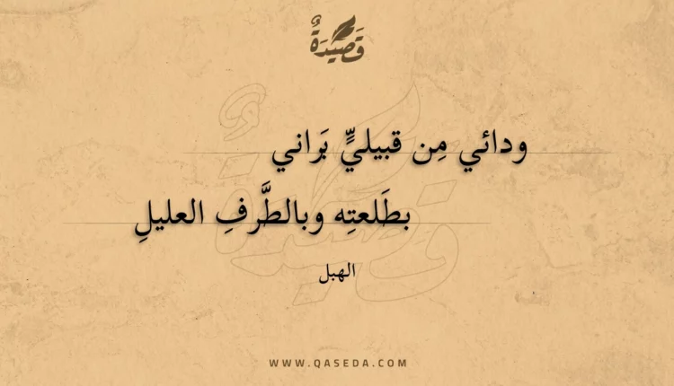 قصيدة ودائي من قبيلي براني