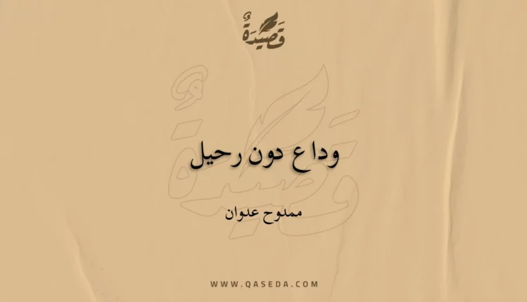 قصيدة وداع دون رحيل