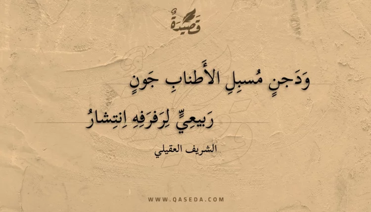 قصيدة ودجن مسبل الأطناب جون